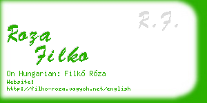 roza filko business card