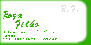 roza filko business card